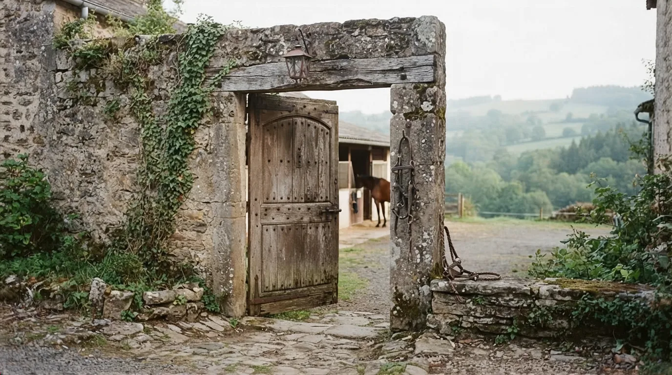 Entrée du Relais équestre, centre équestre à Les Trois-Saints