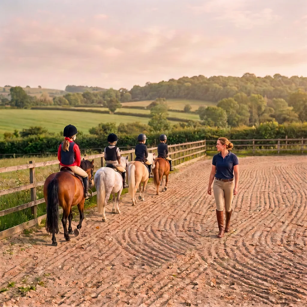 Cours de poney à Les Trois-Saints, Corrèze