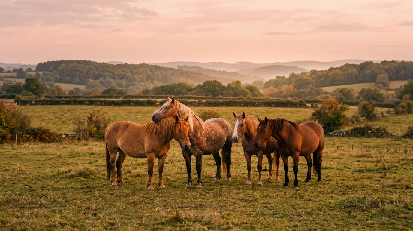 Les chevaux du Relais équestre en liberté, Corrèze